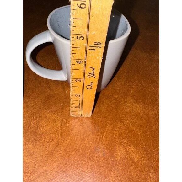 Set Of 2 Soho Lounge Ceramic Mugs With Speckled Interior In Light Blue & White - Picture 6 of 7